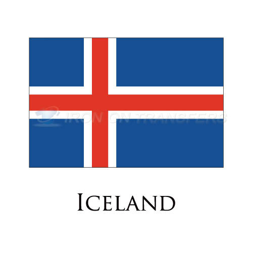 Iceland flag Iron-on Stickers (Heat Transfers)NO.1893
